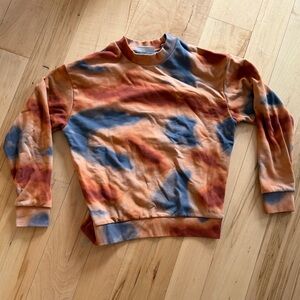 Scotch & Soda Rust, Blue & Cream Tie-Dye Crewneck